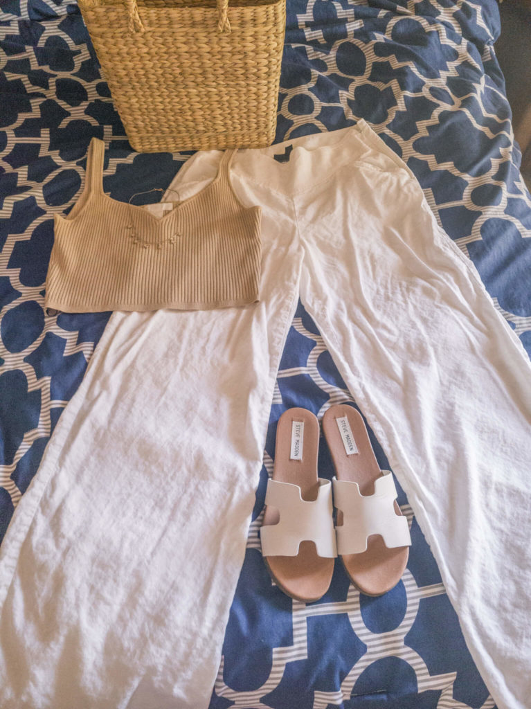 Crop top and linen pants